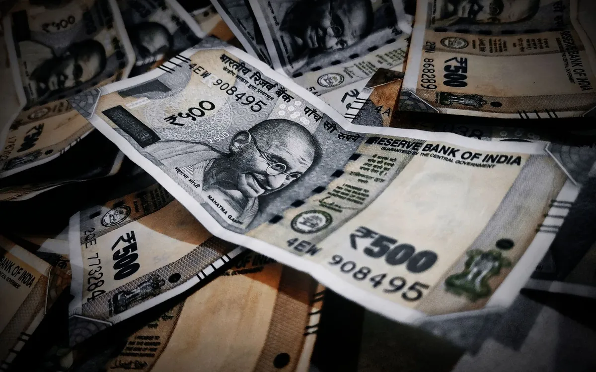 Indian rupee notes of 500 denomination