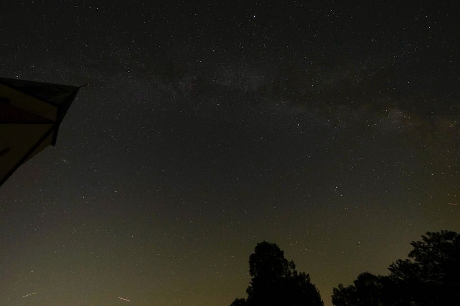 A star-filled night sky — nakshatras are the lunar mansions of Vedic astrology