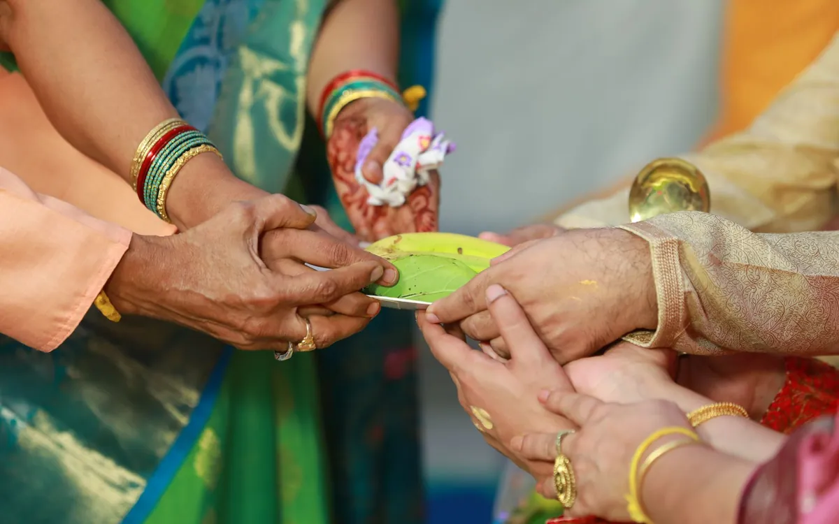 Elders blessing the couple