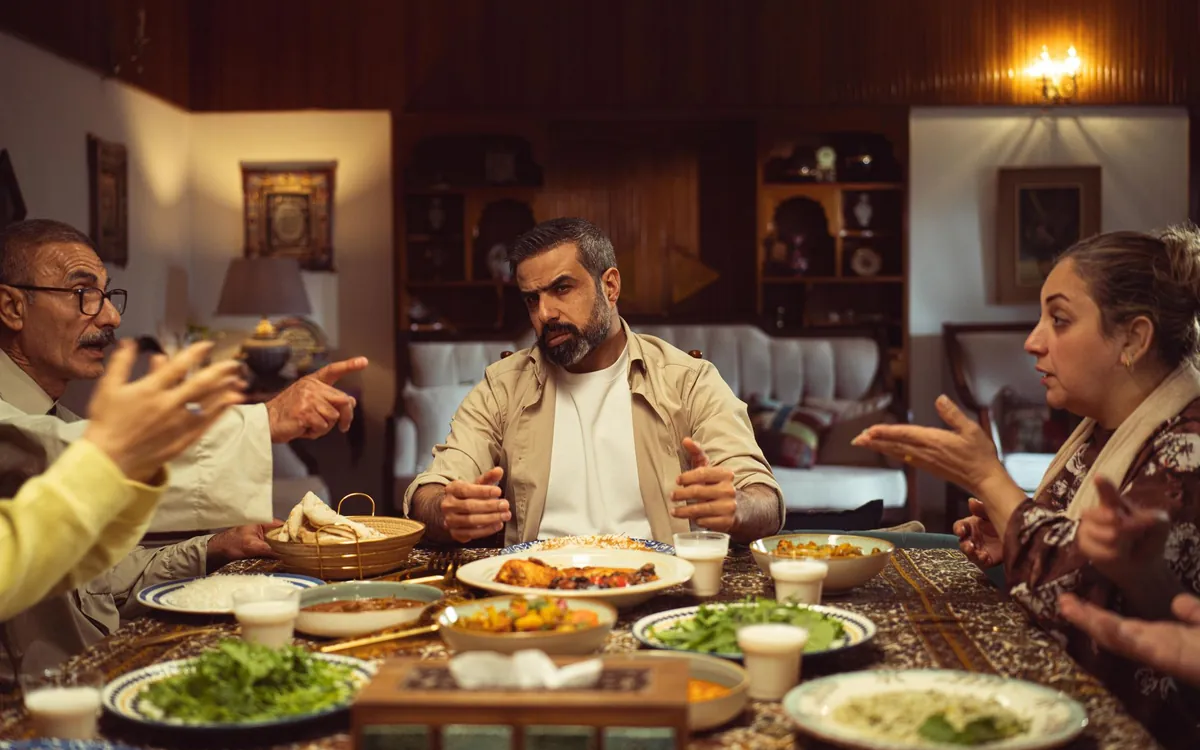 Two families meeting to discuss a match